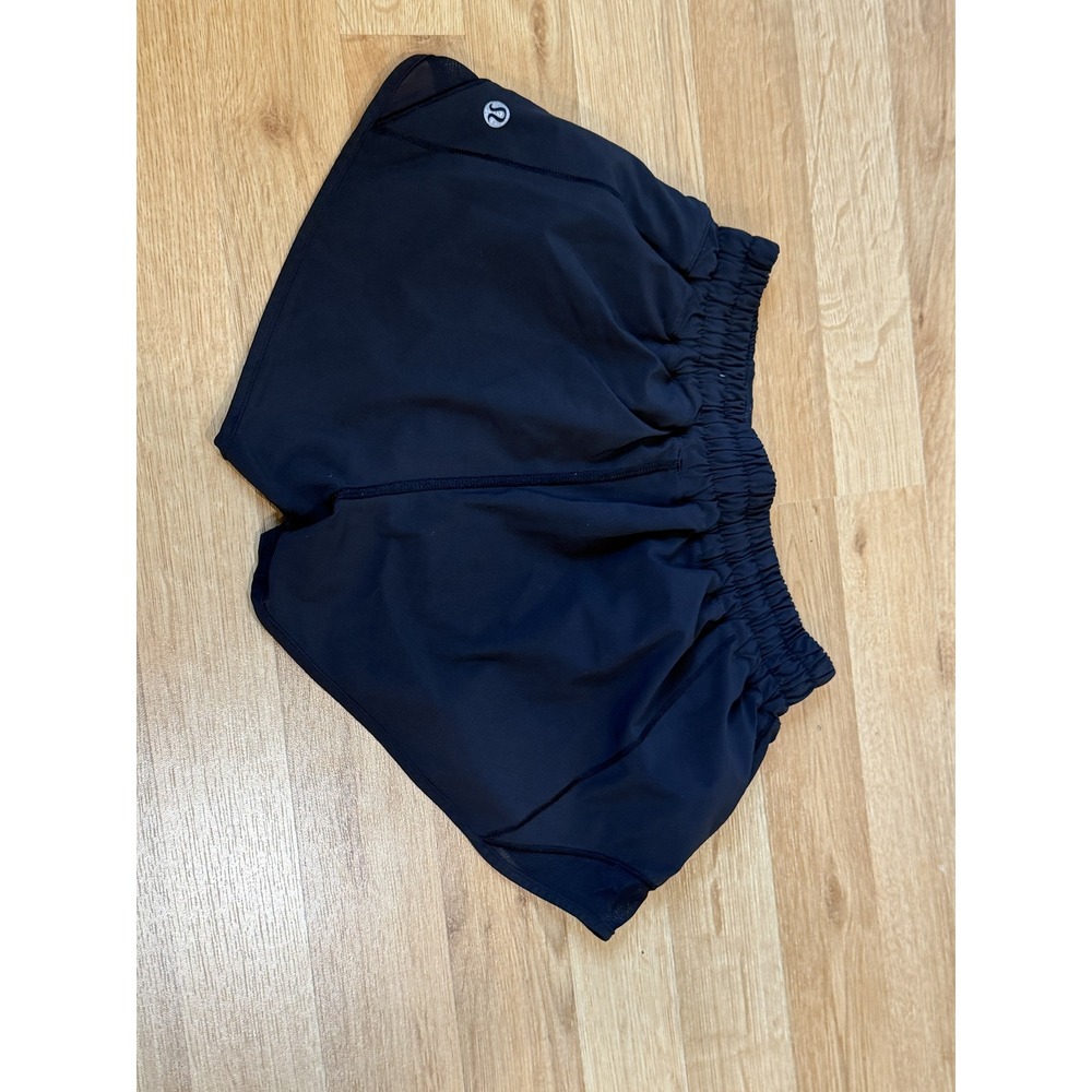 Lululemon Hotty Hot Shorts Navy Blue Mesh Trim Running Athletic Womens XS 0 2